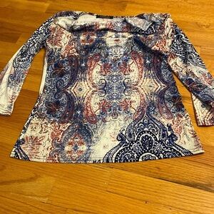 WOMEN’S Courage b top. White/blue/red